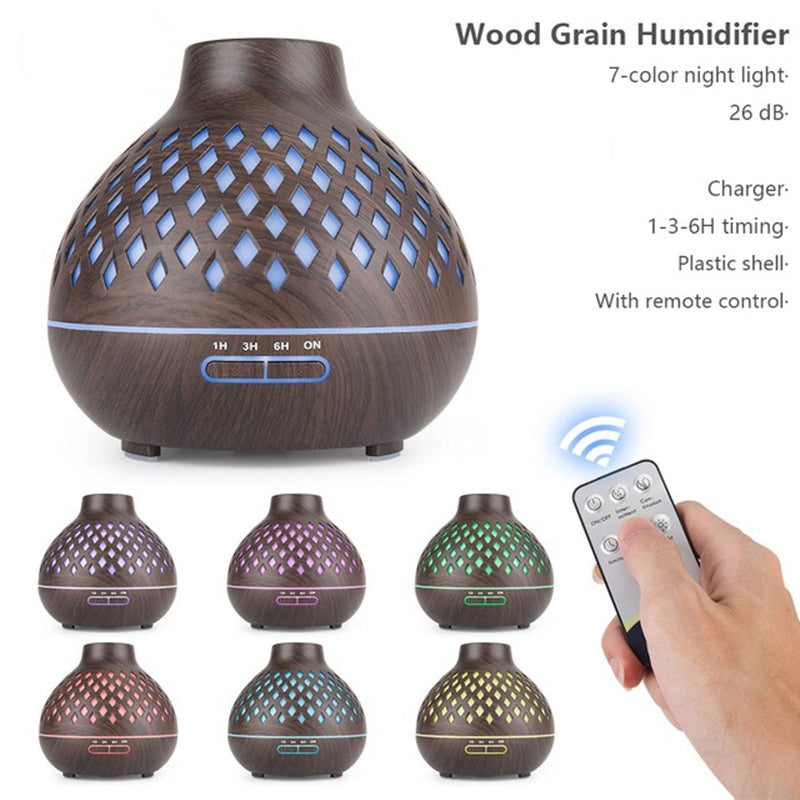 Ultrasonic Essential Oil Diffuser with 7 Color LED - 500ML