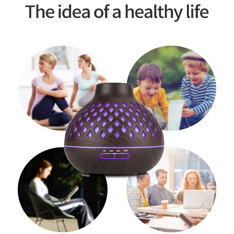 Ultrasonic Essential Oil Diffuser with 7 Color LED - 500ML
