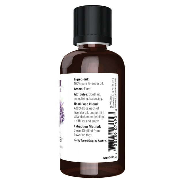 NOW Pure Essential Oil Lavender - 2 Fl Oz