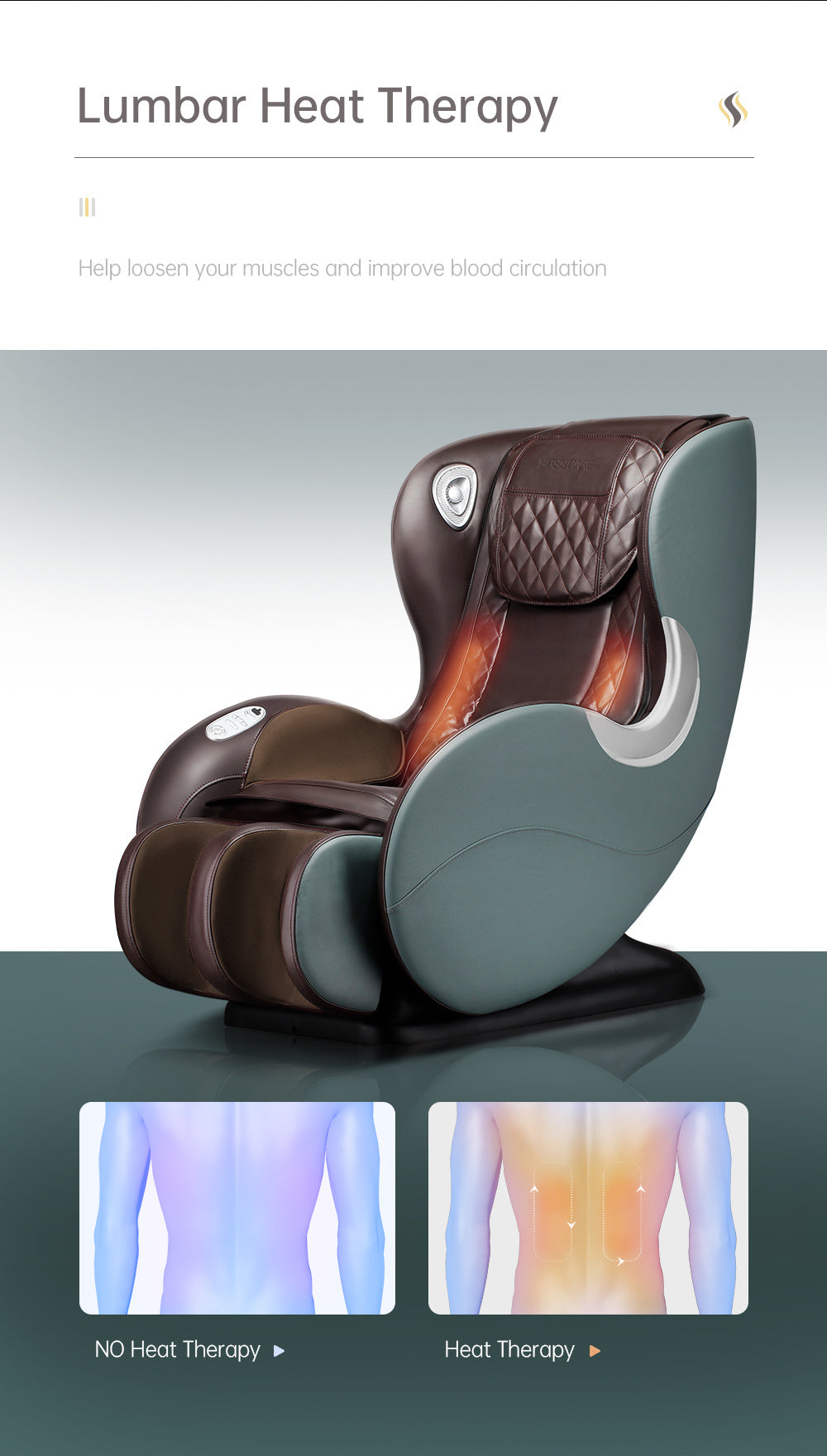 Full Body Massage Chair with 6 massage techniques and Bluetooth